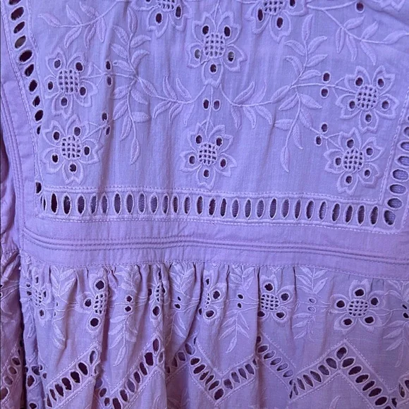 Anthropologie Forever That Girl Purple
Cotton Eyelet Sweatshirt Maeve - Picture 6 of 7